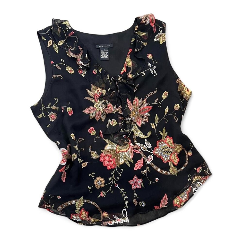 Y2k Fairy Whimsygoth Silk Beaded Ruffle Tank Top